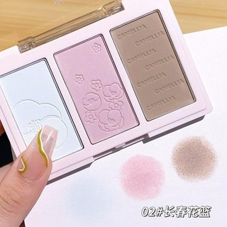 Bảng tạo khối kèm bắt sáng XiXi 3 ô, Vỏ Đỏ Cosmetic Mỹ Phẩm Trang Điểm