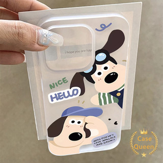 Hoạt Hình Sáng Tạo Kính Mát Dễ Thương Hiệu Trưởng Chó Ốp Lưng Tương Thích Cho IPhone 15 11 16 13 12 14 Pro Max 16 15 7 6 8 6s Plus XS XR X Max SE Sang Trọng Lỗ Lớn Mờ Trong Suốt