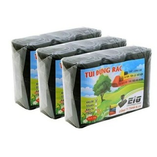 3 cuộn (1kg) túi đựng rác đen, bao rác tự phân hủy sinh học trung 55x65 giá rẻ- Trường An VN