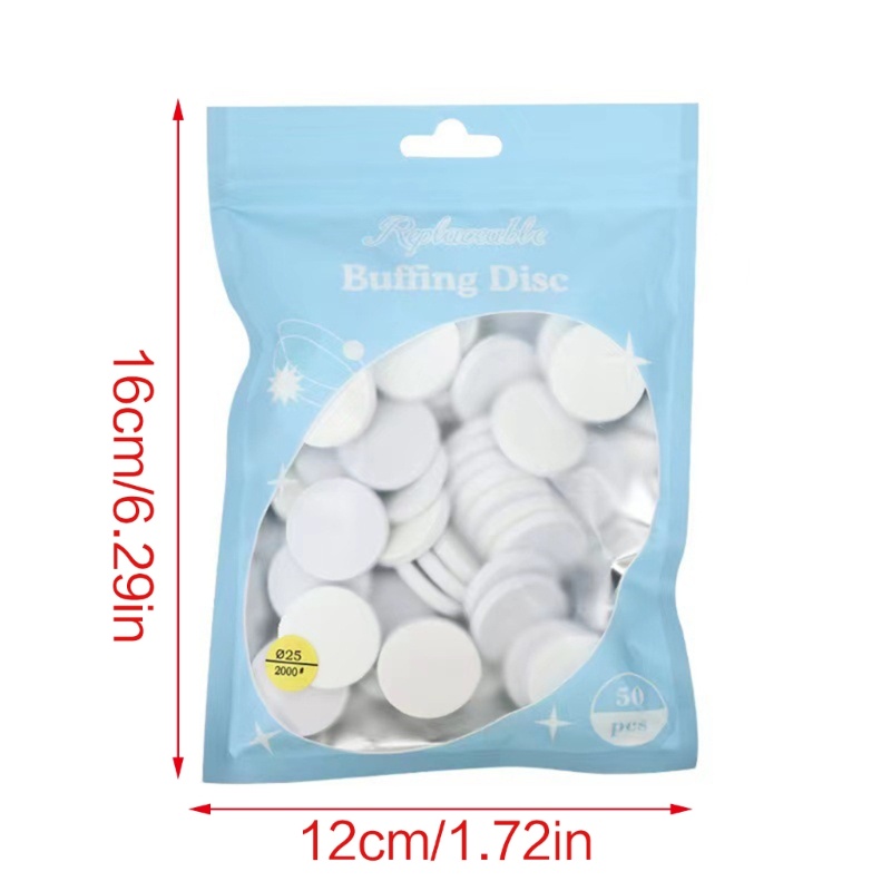 Jenniferab Nail Buffing Disc Làm móng tay Đánh bóng chà nhám Giấy nhám tự dính