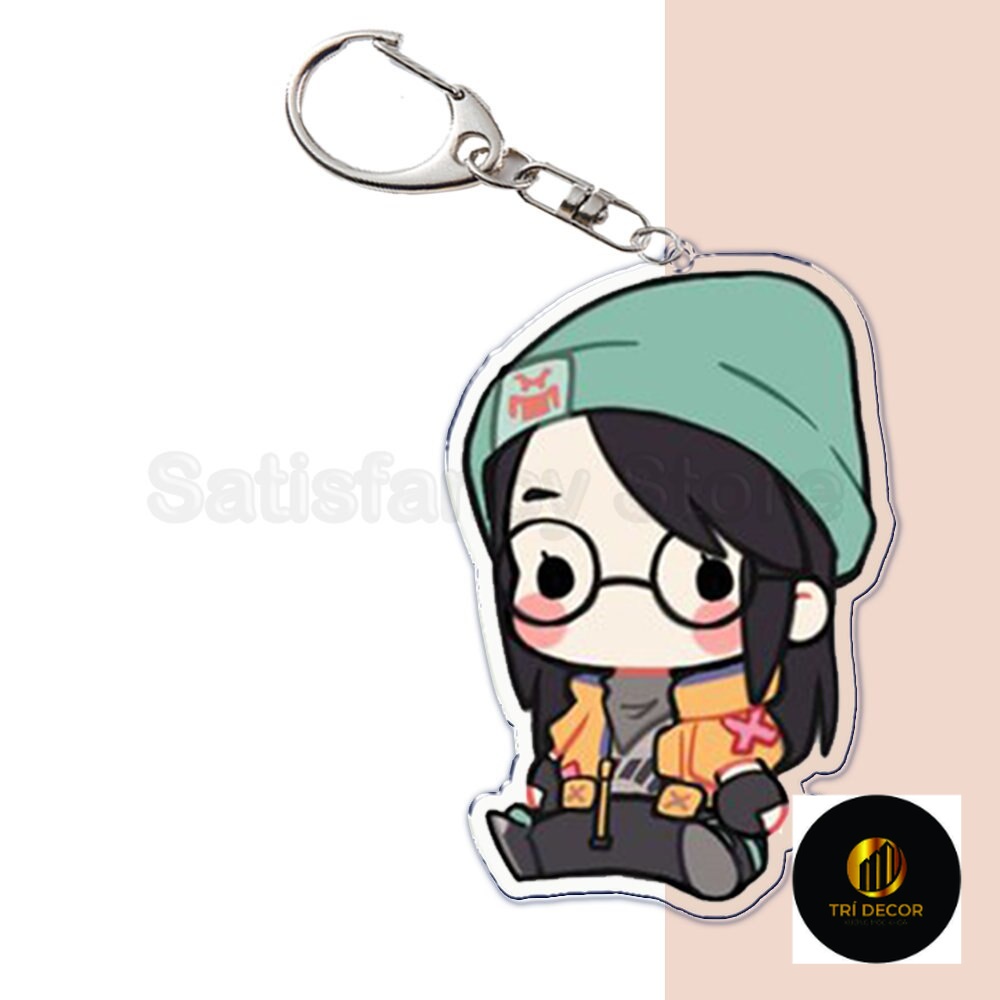 Móc khóa Anime Valorant , Móc Chìa Khóa Chaveiro Hoạt Hình Dễ Thương Trò Phụ kiện trang trí túi xách balo