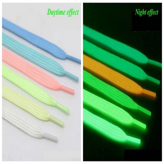 1 Cặp Dây Giày Thể Thao canvas Dạ Quang Phát Sáng Trong Đêm Nhiều Màu Sắc
