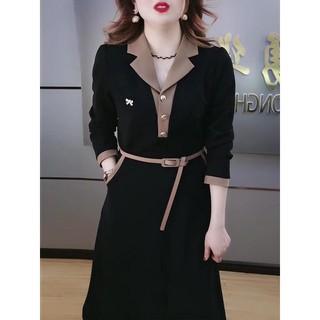 Đầm Cổ Vest Ôm Eo Cỡ Lớn Phong Cách Phương Tây Thời Trang Mùa Xuân 2023 Mới