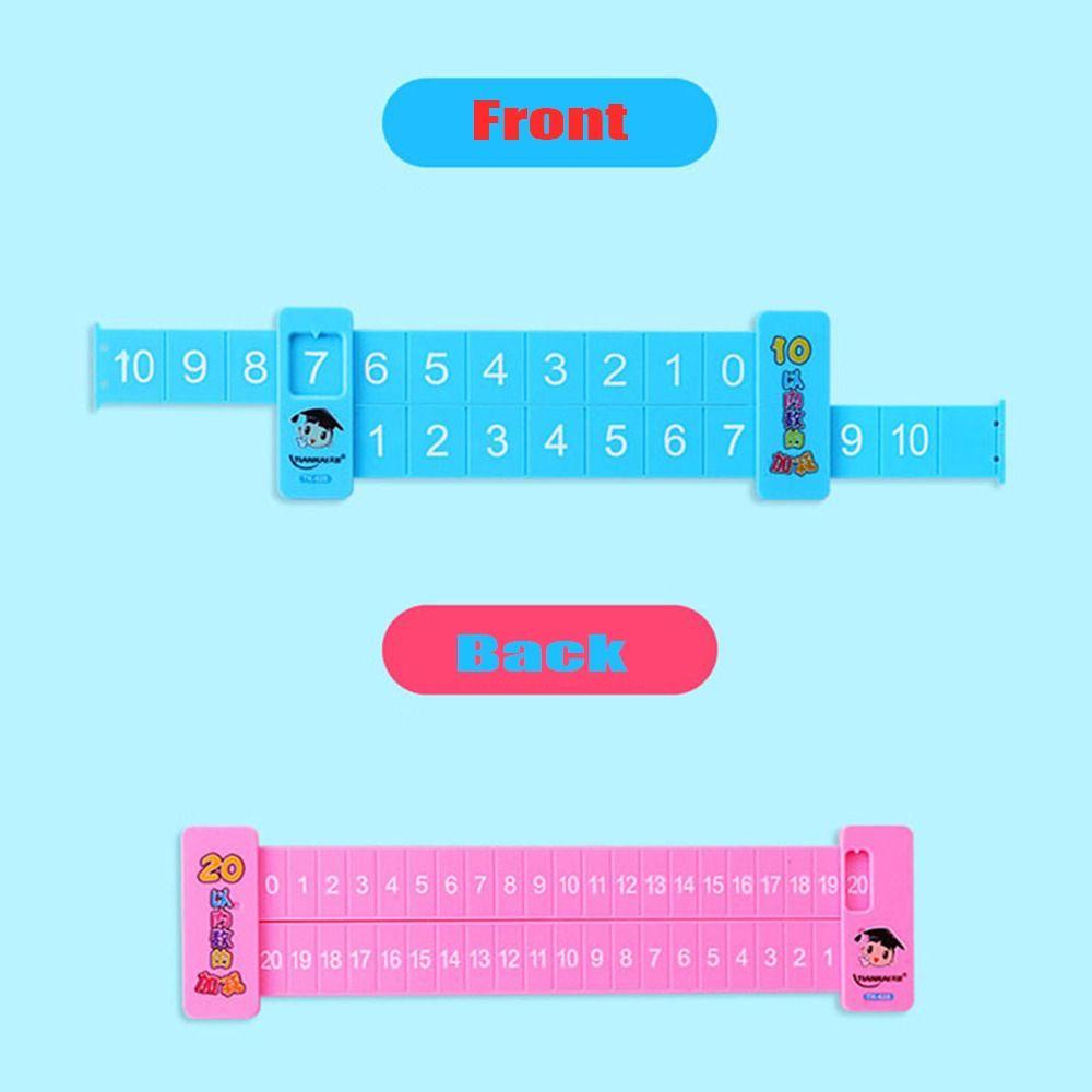 [Vận chuyển nhanh] Thước phân giải toán học SIMPLEAID, Hồng / Xanh trong vòng 20 thước trừ, Thước cộng trình diễn giảng dạy bằng nhựa di động chất lượng cao Đồ dùng học tập