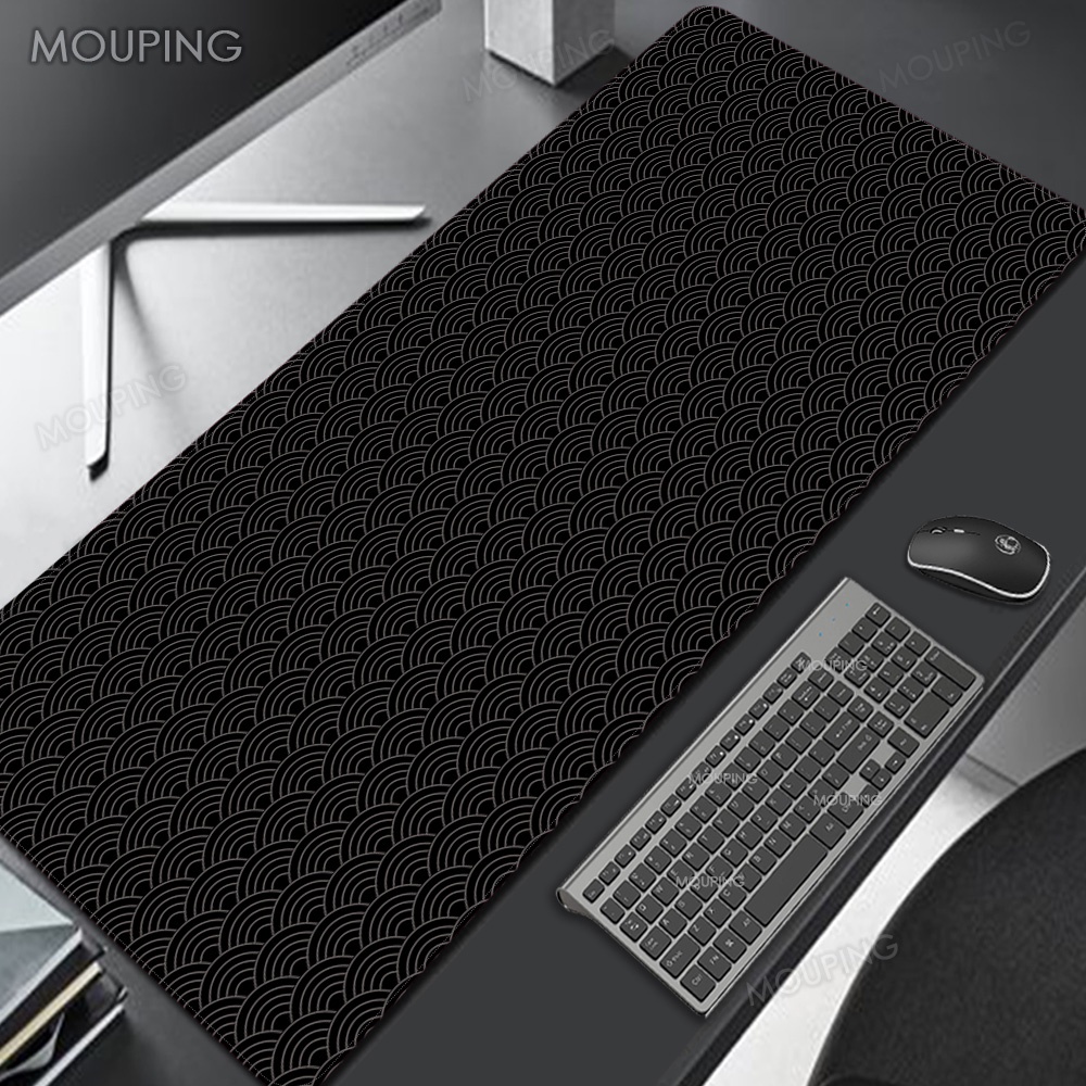 Japane Đen Sóng Lớn Chuột Miếng Lót Bàn Cao Su Thảm Xxl Mousepad Nghệ Thuật Thảm Cao Su Chuột Thảm Bàn Thảm Pc Thảm Phụ Kiện Văn Phòng