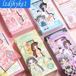 Bộ 50 sticker Dán Trang Trí Sổ Tay Hình Công Chúa
