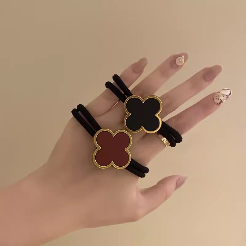 Dây Cột Tóc Hình Cỏ Ba Lá Phong Cách Hàn Quốc Cho Nữ