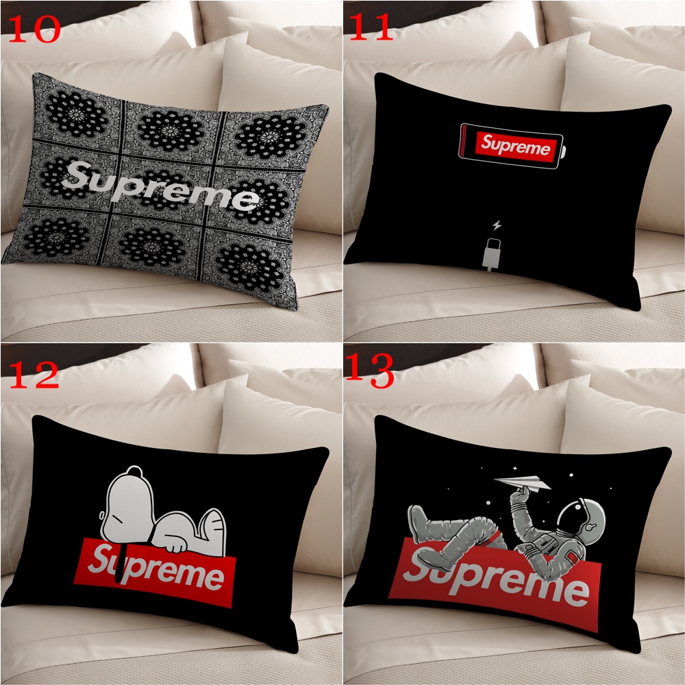 Vỏ Gối Chữ Nhật Một Mặt In logo supreme Trang Trí Phòng Khách / sofa / Xe Hơi / Làm Quà Tặng Cho Bé (Không Kèm Lõi)