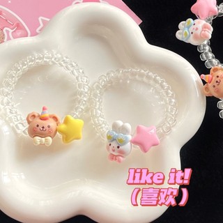 MEOWU Cột Tóc Lò Xò Nhiều Màu Sắc Gấu Thỏ Phong Cách Hàn Quốc Cho Nữ
