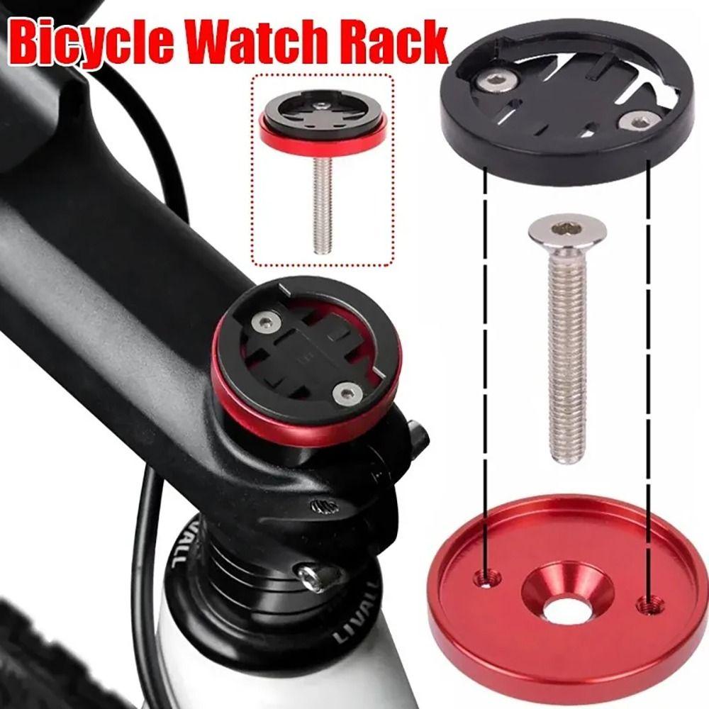 NEWIDEA Giá đỡ máy tính xe đạp bằng hợp kim nhôm màu đen đỏ bạc, phù hợp với đồng hồ bấm giờ Edge và Bryton Cateye