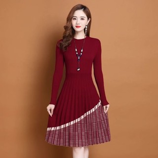 Áo sweater Dệt Kim Dáng Ôm Thời Trang Thu Đông Cho Nữ Ốp