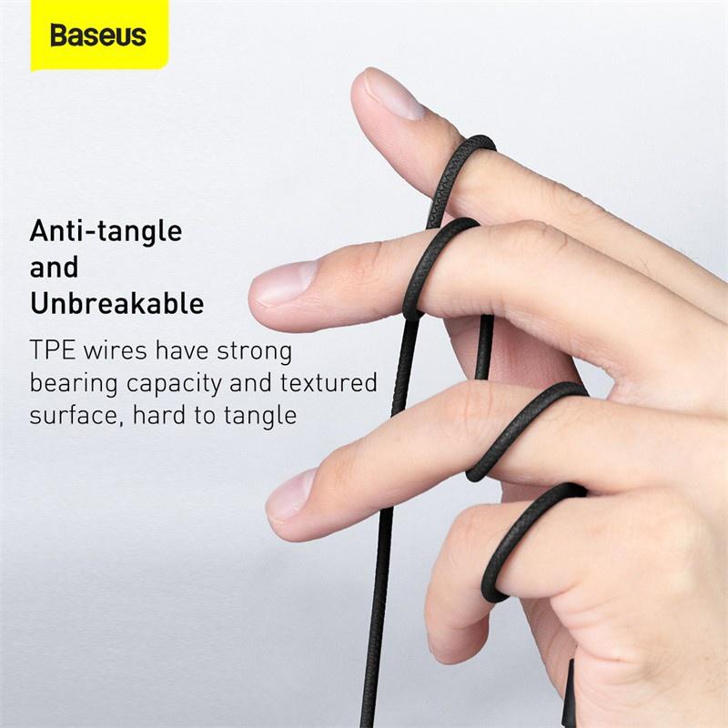Tai nghe có dâyBaseus H19, tai nghe âm thanh nổi 6D, âm trầm, trong tai, 3,5 mm, với MIC HKW