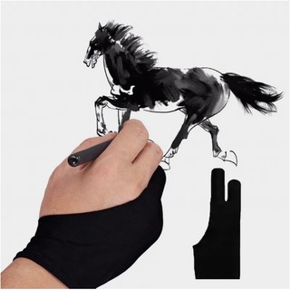 Găng Tay Hai Ngón Chống Bám Vân Tay Dùng Vẽ graffiti Chuyên Nghiệp Dành Cho ipad / Máy Tính Bảng