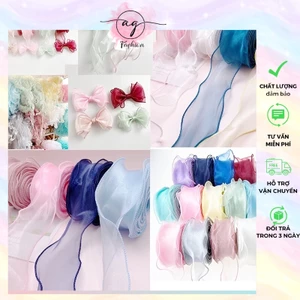 Ruy băng xoắn voan, sóng lượn buộc thắt nơ đóng gói quà AG.FASHION
