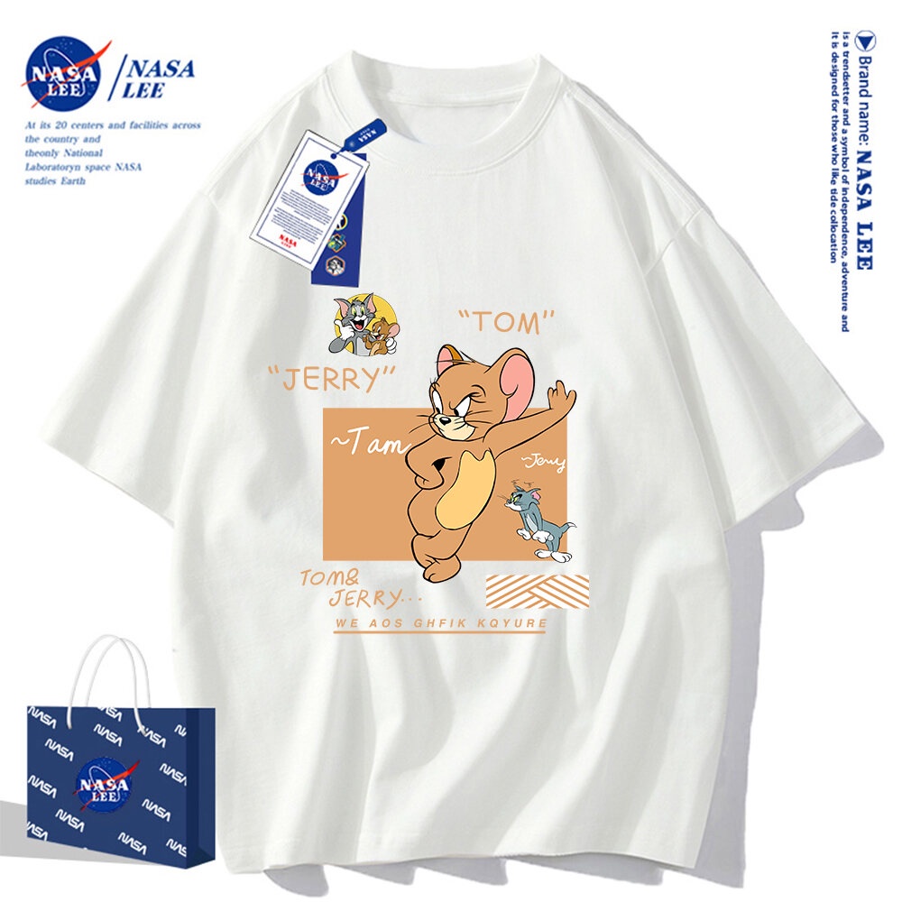 Áo Thun Cotton Tay Ngắn Dáng Rộng Nasa – Thời Trang Mùa Hè 2024 Cho Nam