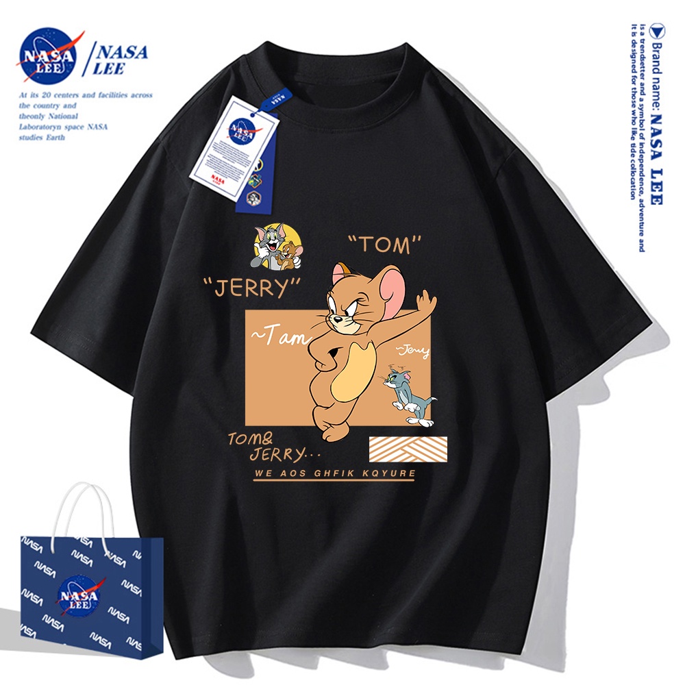 Áo Thun Cotton Tay Ngắn Dáng Rộng Nasa – Thời Trang Mùa Hè 2024 Cho Nam