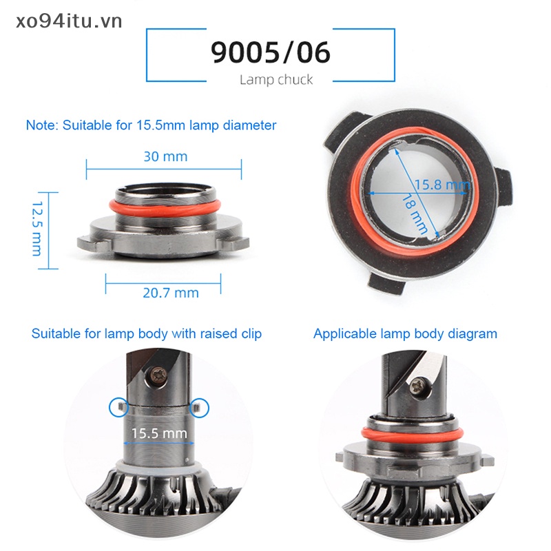 XOITU Cho V7-9005 / 9006 / 9012 / H11 / H7 / H4 / H3 / H1 Kẹp Giữ Đèn LED Ô Tô Đèn Pha Bóng Đèn Đế Adapter Ổ Cắm Giá Đỡ VN