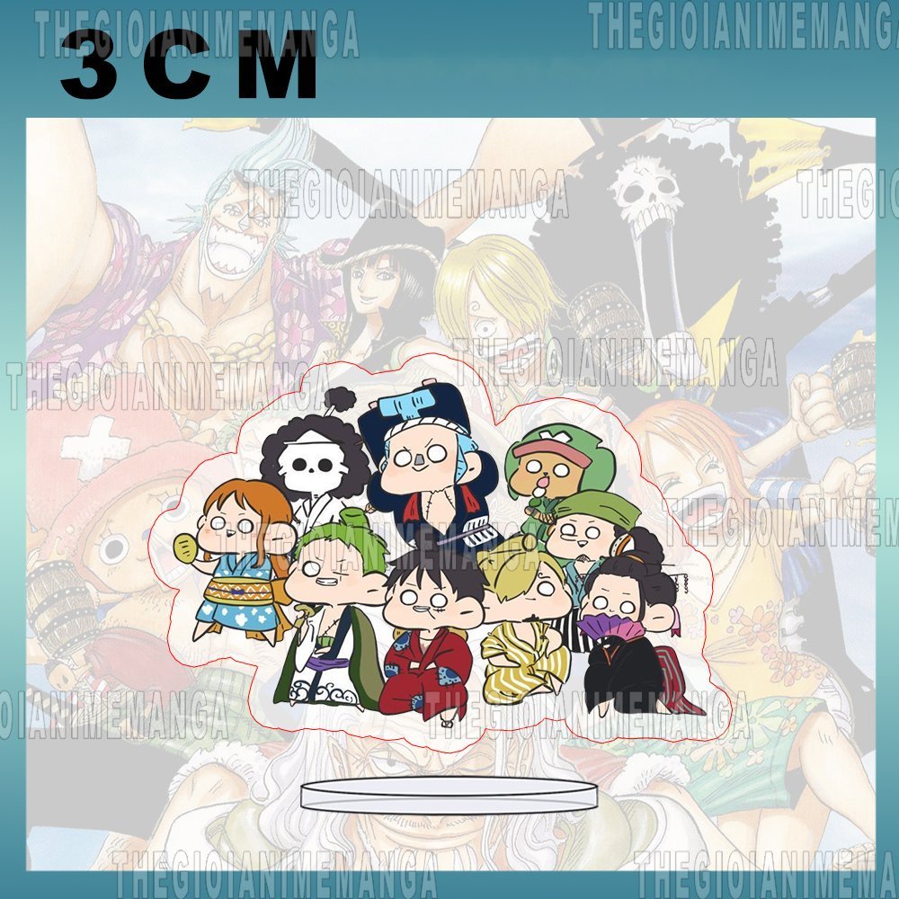 (3CM) Mô hình Standee ONE PIECE ver MẮT TRÒN Đảo hải tặc anime tượng mica acrylic chibi xinh xắn