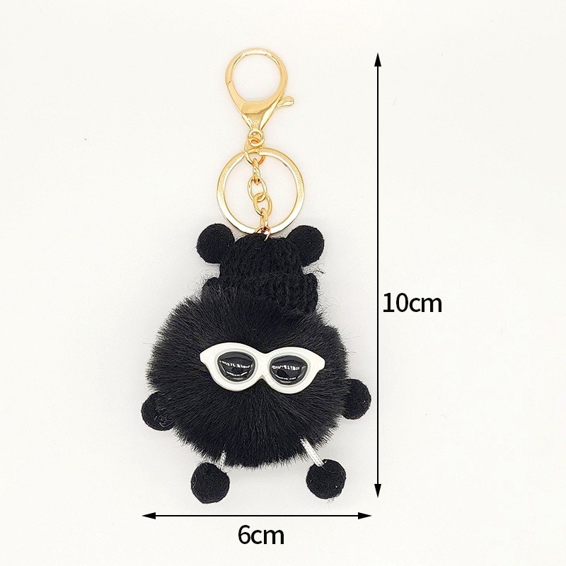 [Flash sales] Móc Khoá Tiểu Yêu Lông Xù Đội Mũ Đeo Kính Dễ Thương Treo Ba Lô,Túi Xách ,Quà Tặng Ý Nghĩa Empoli