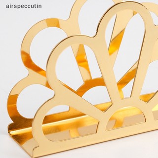 Airspeccutin Giá Đỡ Khăn Ăn Bằng Thép Không Gỉ Mạ Vàng Hình Vuông Sáng Tạo