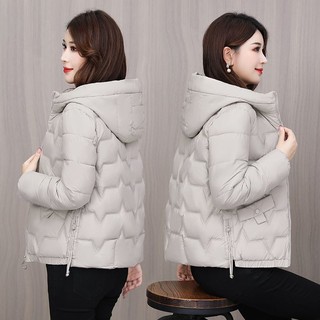 Áo Khoác Đệm Phao Có Nón Dáng Ngắn Phong Cách Hàn Quốc Thời Trang Mùa Đông Hàng Mới Dành Cho Bạn Nữ