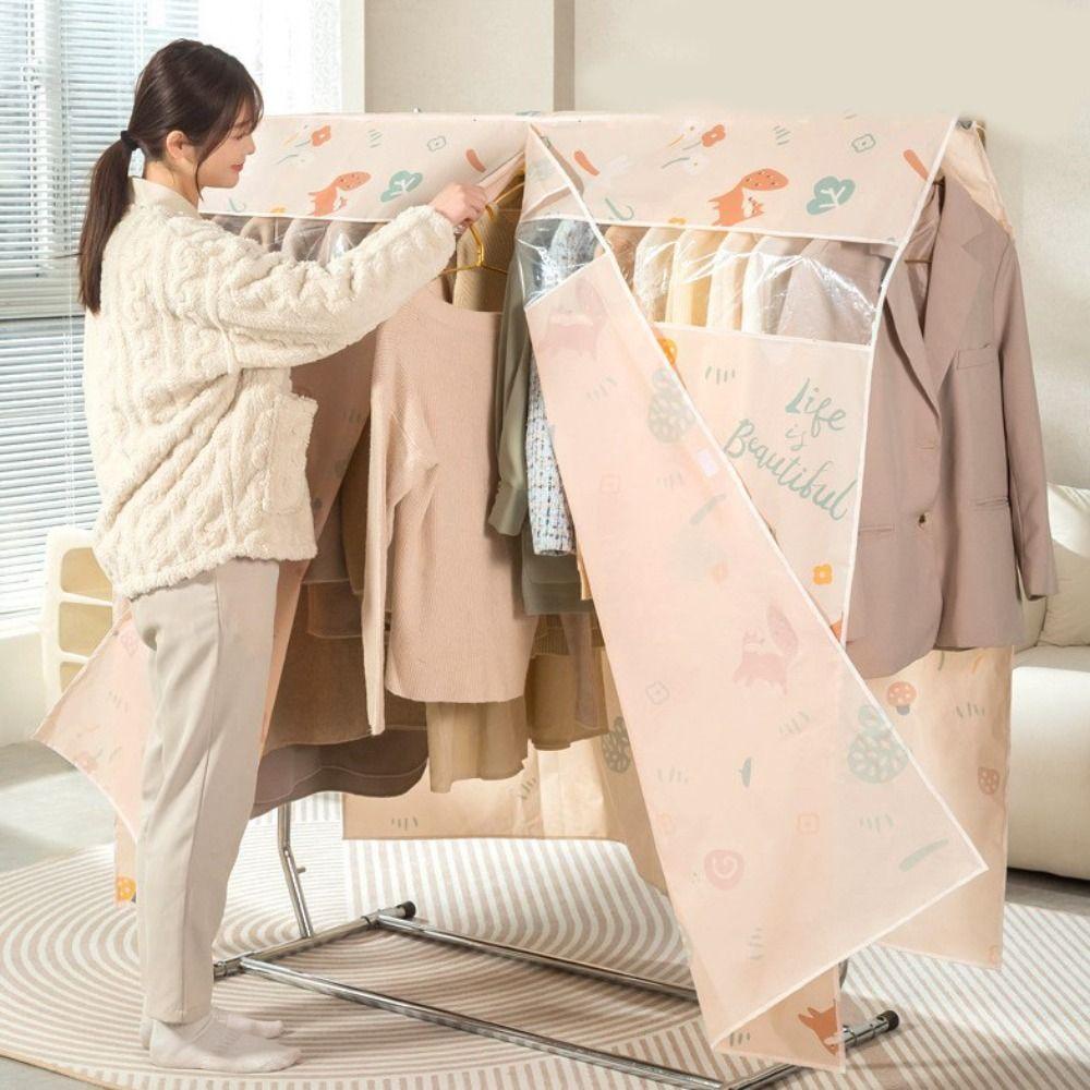 BAMBOOB Bọc phủ che bụi quần áo, túi bảo quản dày chống bụi, dung tích lớn, chống thấm, treo tủ đồ tổ chức