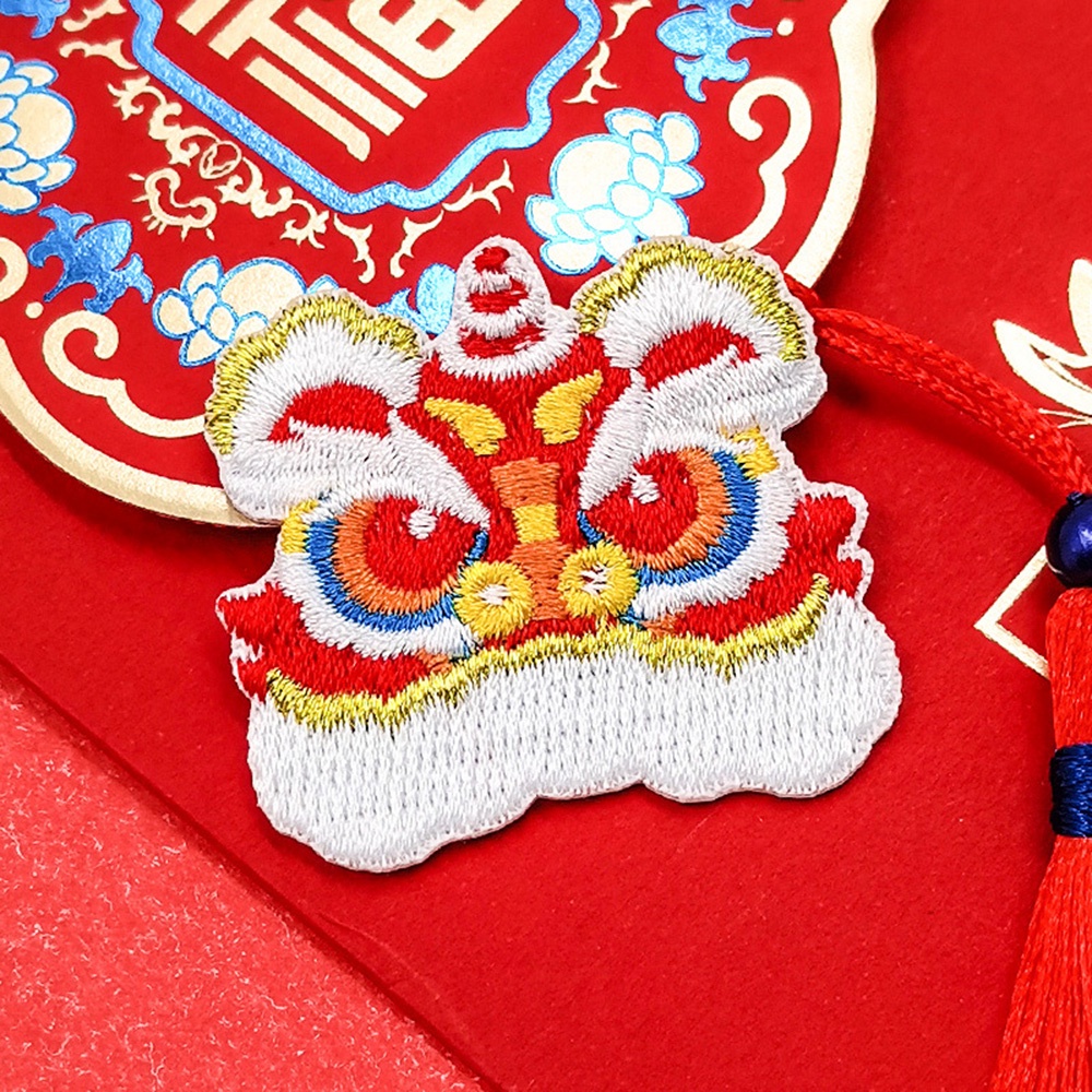 Sticker Ủi Thêu Hình Đầu Sư Tử Dễ Thương
