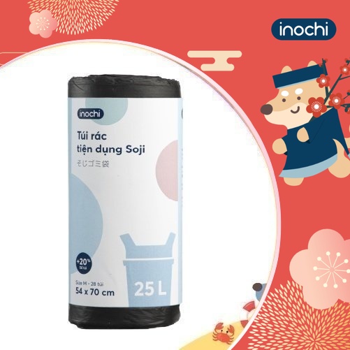 Túi rác tiện dụng Inochi - Soji màu Đen và loại có hương thơm size 10L ...