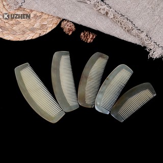 1 Lược Chải Tóc Sừng Trâu Màu Hổ Phách Tự Nhiên Chống Tĩnh Điện Chăm Sóc Sức Khỏe