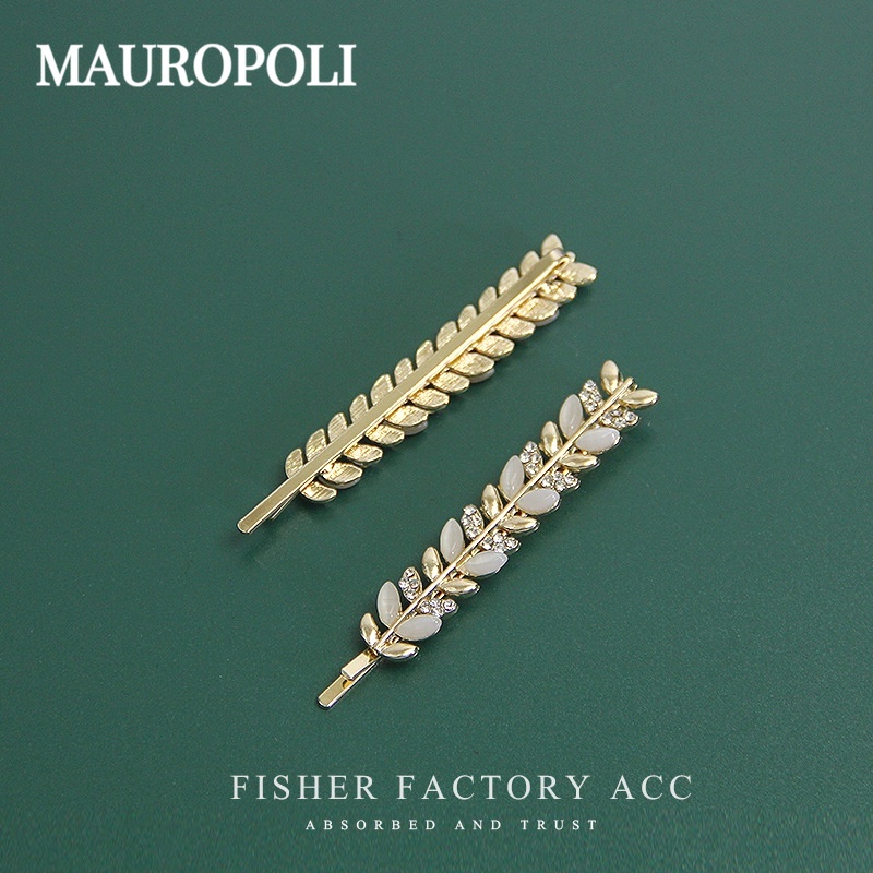 Mauropoli [Hàng Có Sẵn] Kẹp Tóc Kẹp Tóc Nhỏ Đính Đá Mắt Mèo Bằng Hợp Kim Mới Cho Nữ