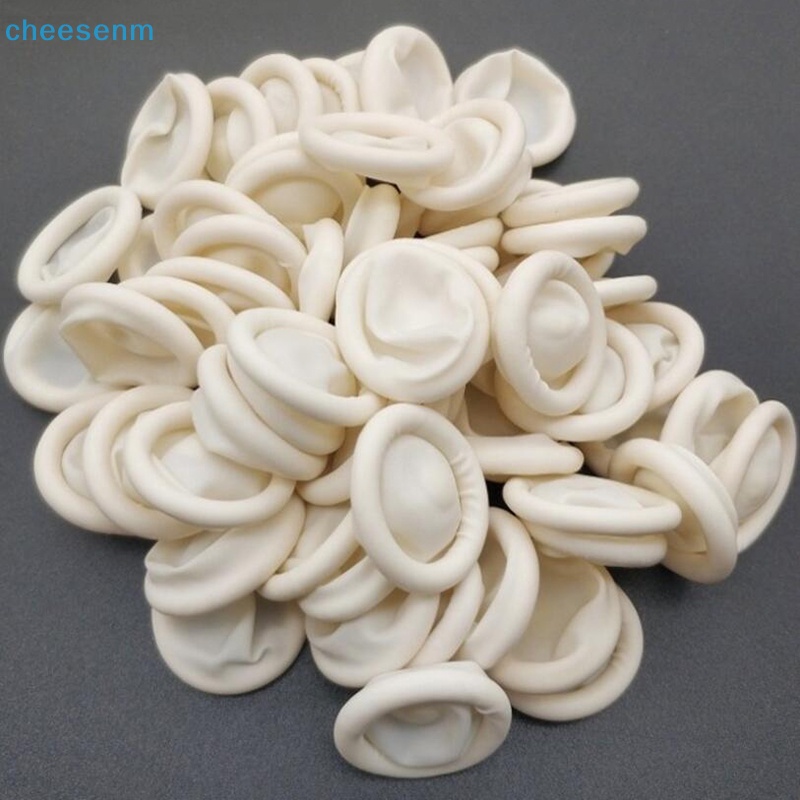 Set 50 / 100 Bọc Ngón Tay Bằng Cao Su Latex Chống Chấn Thương Dùng Một Lần