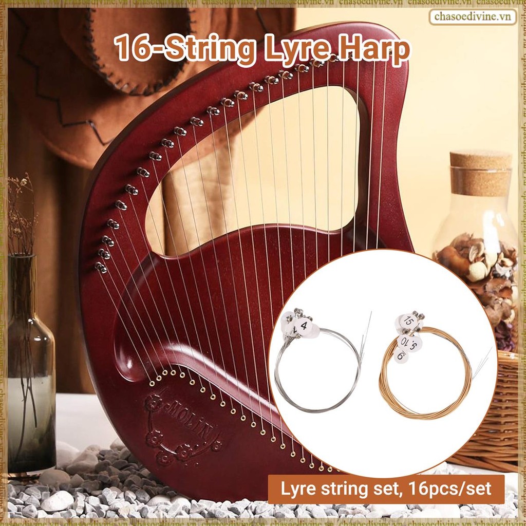 [K O G X] 16 Cái / bộ Bộ Dây Đàn Cầm Lyre Cho 16 Dây Lyre Harp Cần Thiết Phụ Kiện