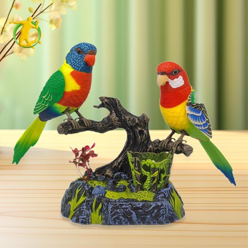 Nói Vẹt Đồ Chơi Điện Tử Âm Thanh Nhẹ Kích Hoạt Chirping Trang Trí Nhà Cửa Cho Quà Tặng Ngày Lễ