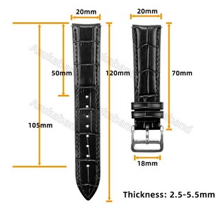 Dây Đeo Đồng Hồ Bằng Da Bò Màu Trắng Phong Cách vintage 18mm 19mm 20mm 21mm 22mm