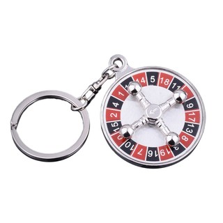 Móc khóa tương tác thời trang và vui nhộn có thể xoay được Roulette Wheel Keyring Nữ