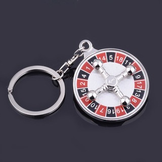 Móc khóa tương tác thời trang và vui nhộn có thể xoay được Roulette Wheel Keyring Nữ