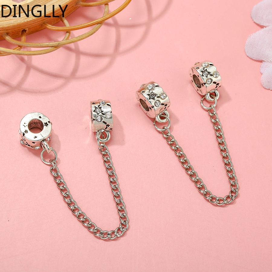 Vòng tay đính cườm hợp kim và dây chuyền trái tim bướm - Cao su chống rơi