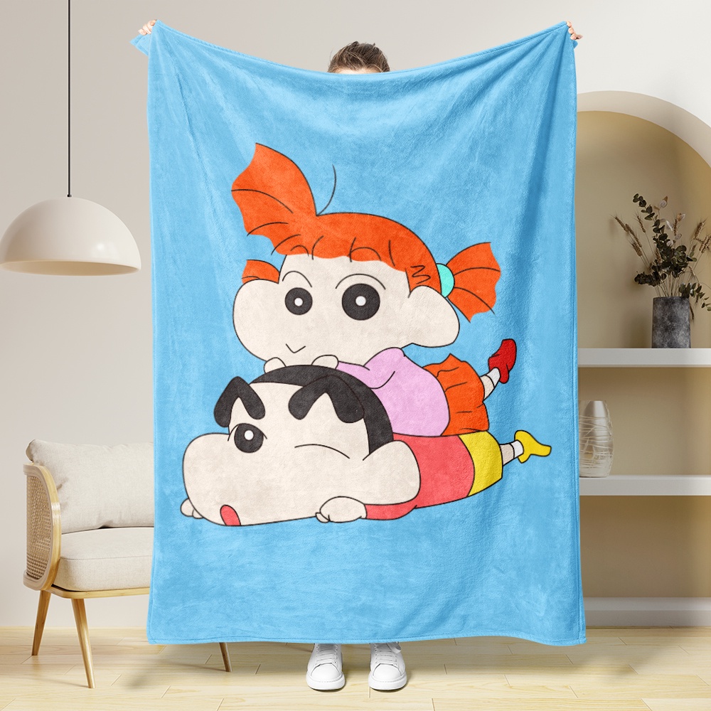 Chăn flannel Điều Hòa Không Khí In Hình shin-chan nohara shinnosuke Một Mặt Làm Quà Tặng Tốt Nhất Cho Mọi Người