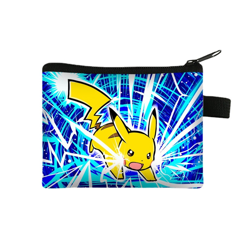 SQ11 Pokemon Pikachu Hoạt Hình Trẻ Em Ví Đựng Tiền Xu Ví Móc Khóa Dây Kéo Túi Trẻ Em Ví Đựng Tiền Xu Túi Xách Dễ Thương