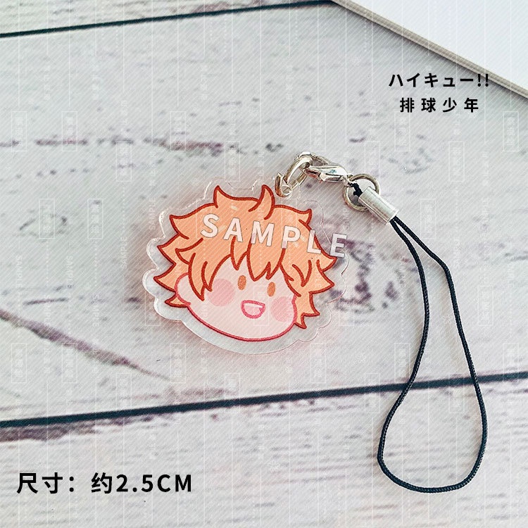 Mặt Dây Treo Điện Thoại HAIKYUU Hyuga Hinata Kageyama Toru Kawaji Takayumi Sugawara Taka mica móc khóa anime