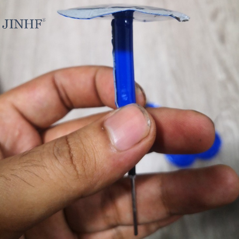 Jinhf Miếng Thép Vá Lốp Xe Hơi 6mm Hình Nấm