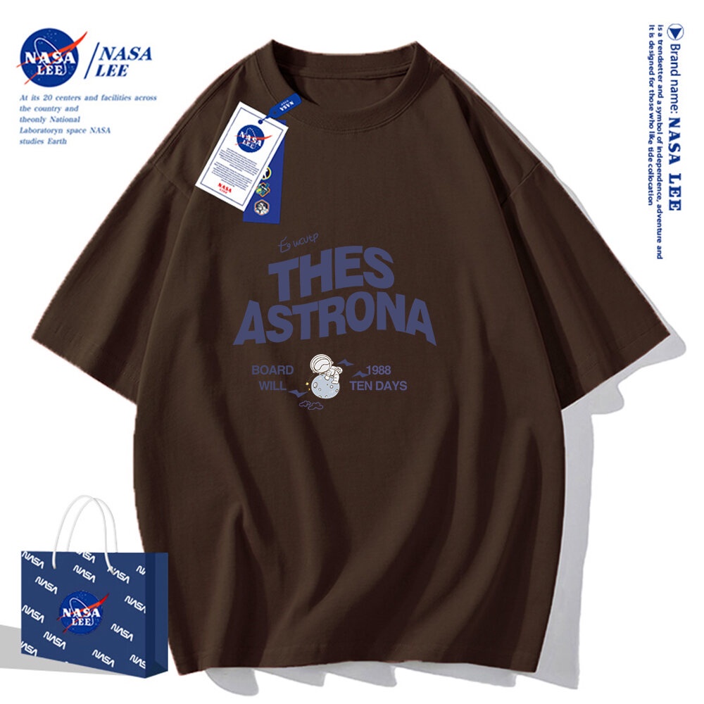Nasa Áo Thun cotton Tay Ngắn Dáng Rộng Thời Trang Mùa Hè 2024 Cho Nam