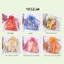 TUYỆT VỜI 20 Cái / lốc Túi Đựng Trang Sức Organza, In Hoa 9x12 13x18cm Túi Đóng Gói Quà Tặng, Túi Bao Bì Bông Tai Trong Suốt Dây Rút