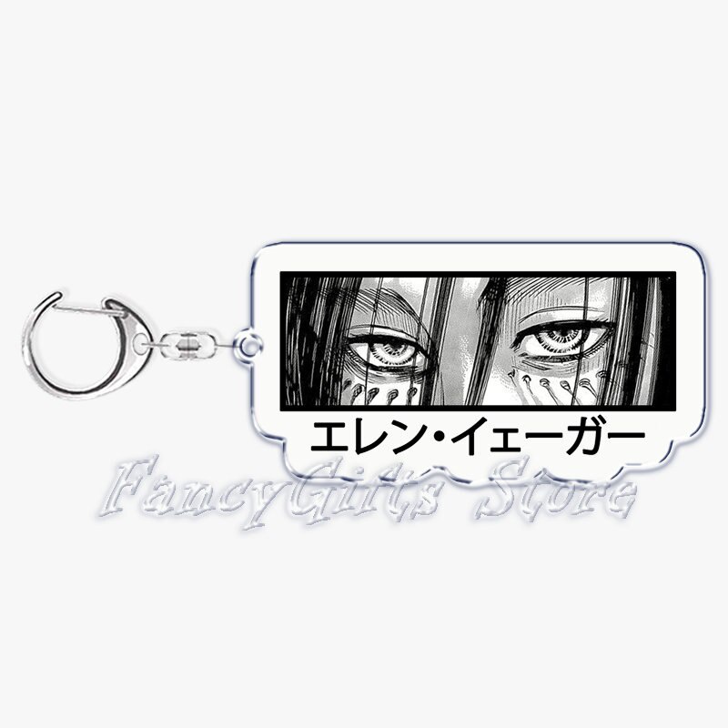 Móc khoá Anime Attack on Titan Eyes Mắt các nhân vật Eren Mikasa Levi Army phụ kiện trang trí dễ thương