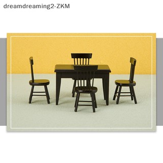 [dreamdreaming] Trang trí nội thất nhà búp bê Mô hình bàn và ghế thủ công Shoog Đạo cụ cảnh [zkm]