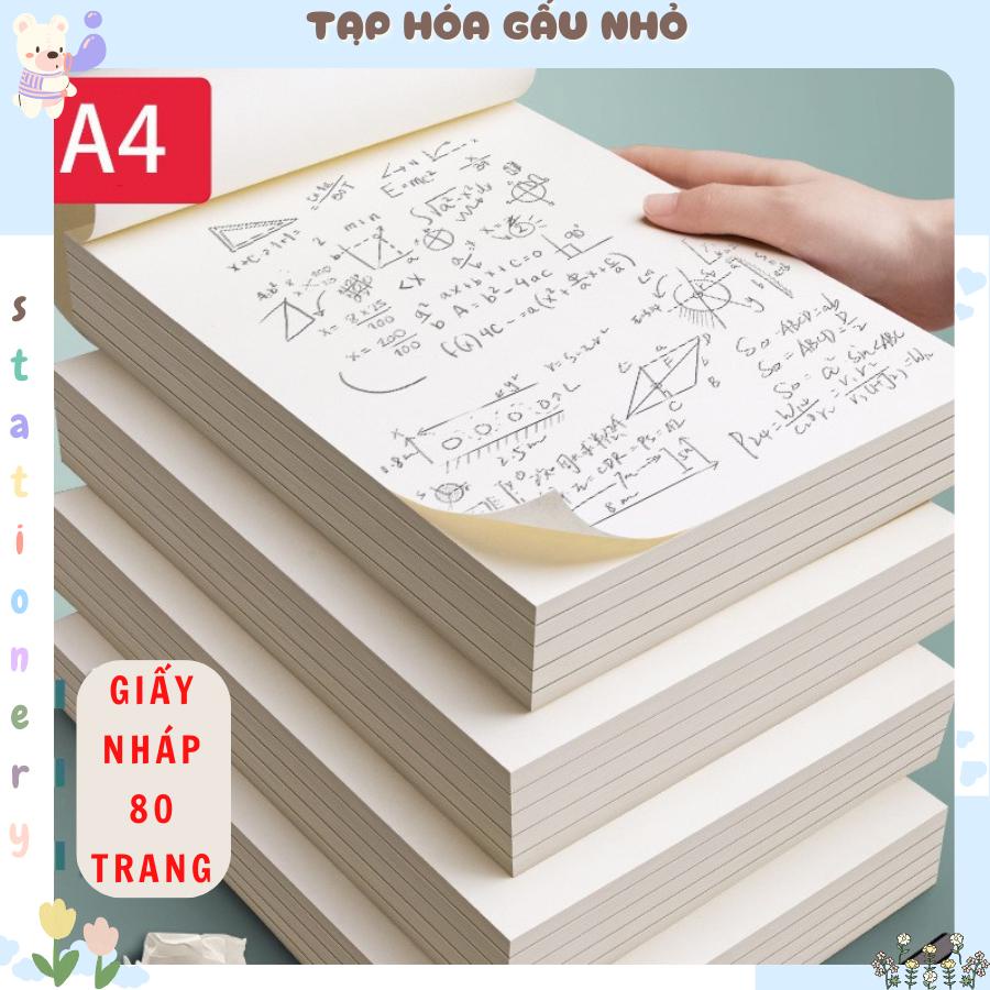 Tập 80 trang GIẤY NHÁP size A4,B5 nhám văn phòng phẩm [ Taphoagaunho ...