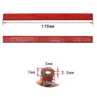 Risedot 10 cái / bộ bút chì chế biến gỗ, thợ mộc có cân, đánh dấu DIY xanh đỏ, quà tặng
