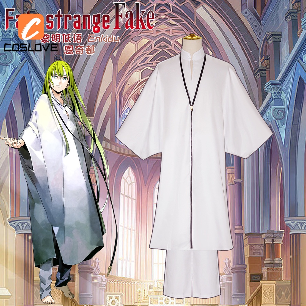 Bộ Đồ Hóa Trang Nhân Vật enkidu Trong anime fate / Stay Night Màu Sắc Trắng Độc Đáo
