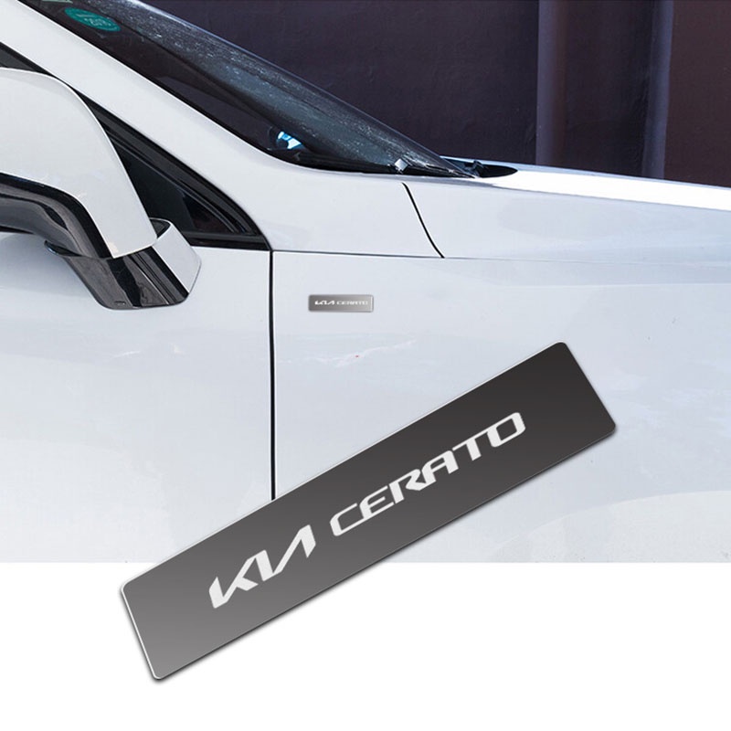 Bộ 4 Miếng Dán Logo 3D Bằng Kim Loại Trang Trí Xe Hơi Sonet Niro Hybrid Cerato Stonic Rio Sportage Morning Seltos K2 K3 K5