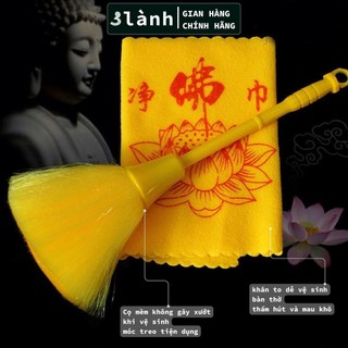 Bộ Vệ Sinh Bàn Thờ 3 Lành Khăn Lau Chổi Quét Dọn Dẹp Bàn Thờ Phật Thổ Địa Thần Tài Gia Tiên
